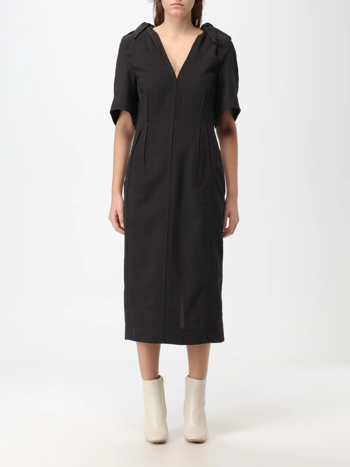 Abito Bottega Veneta in misto lana check