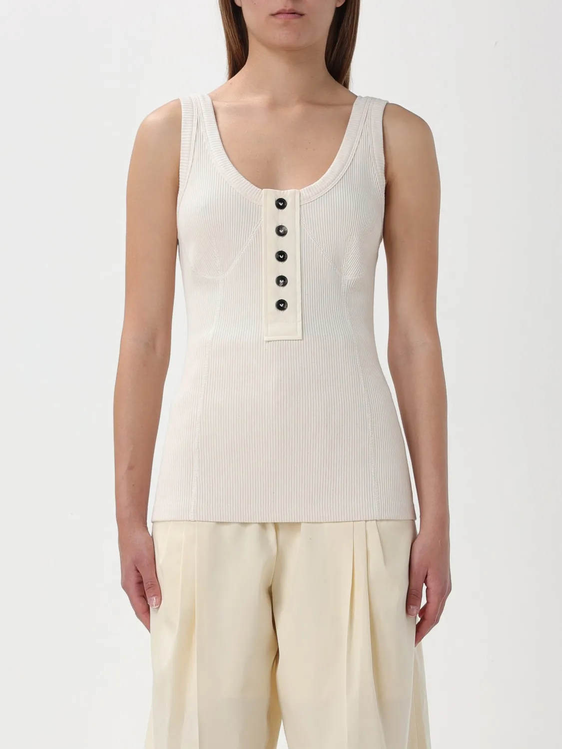 Top in cotone con bottoni Bottega Veneta