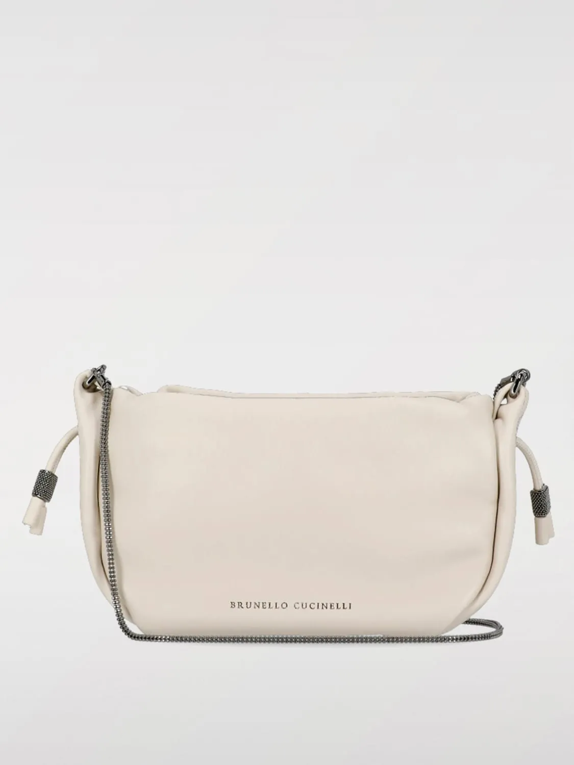 Clutch Brunello Cucinelli in pelle con monile