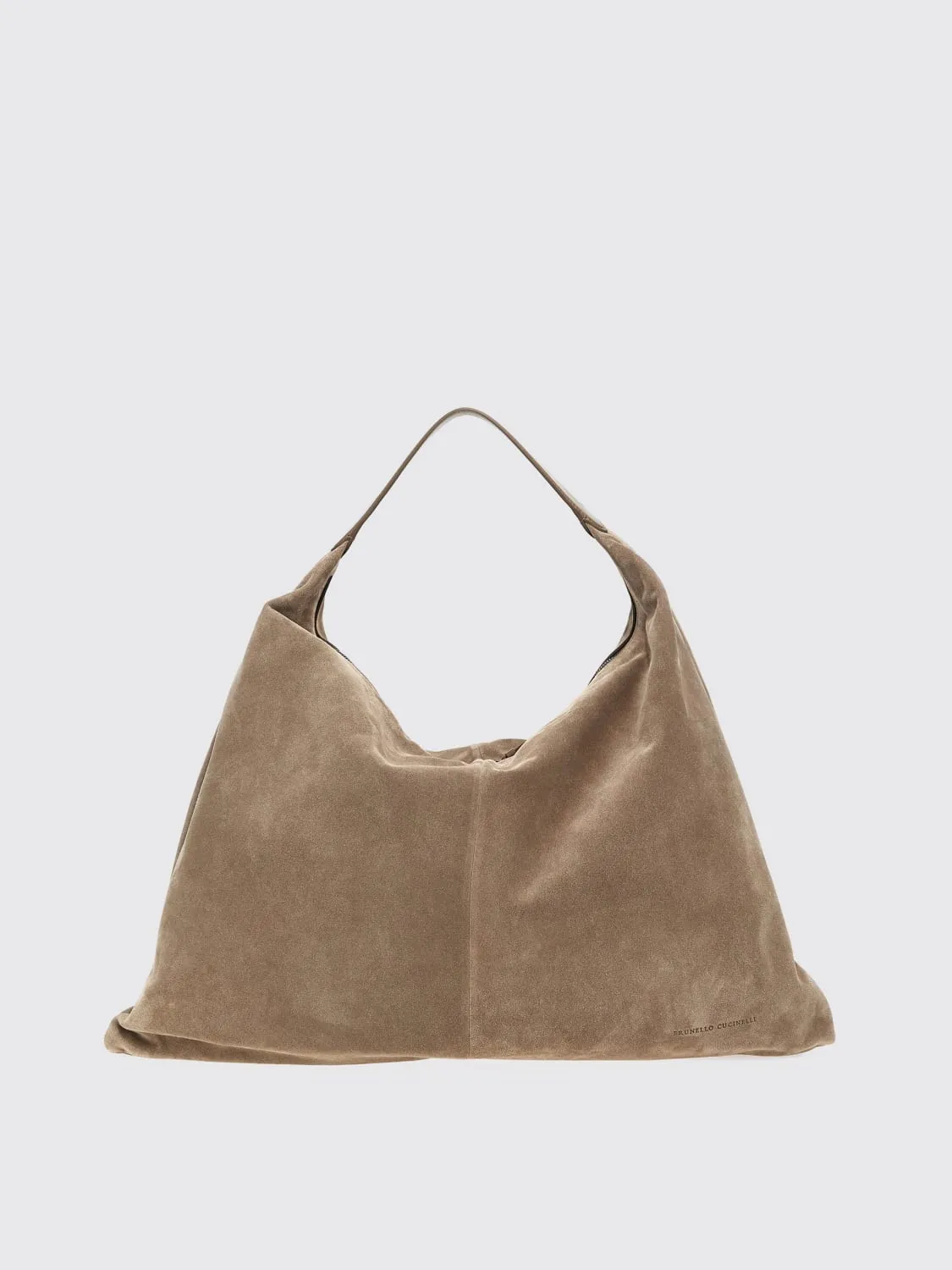 Borsa Hobo Swing Brunello Cucinelli in camoscio
