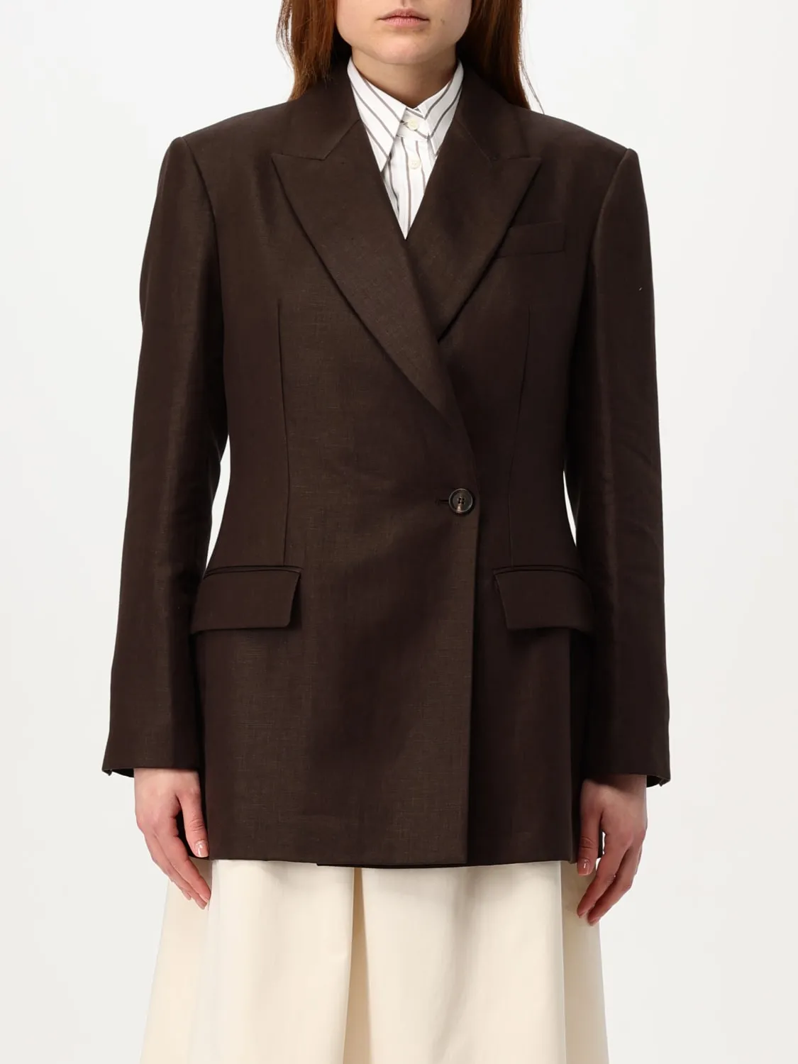 Blazer a doppiopetto Brunello Cucinelli in lino