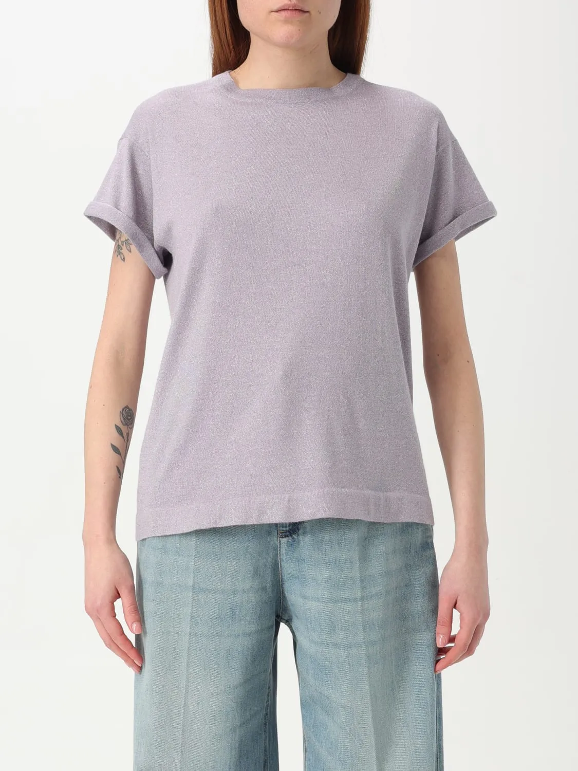T-shirt basic in cashmere Brunello Cucinelli