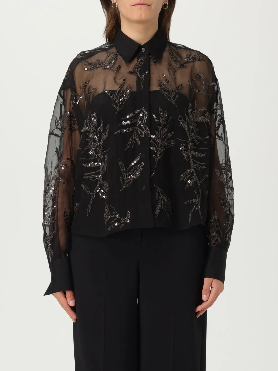 Camicia Brunello Cucinelli in seta con ricami