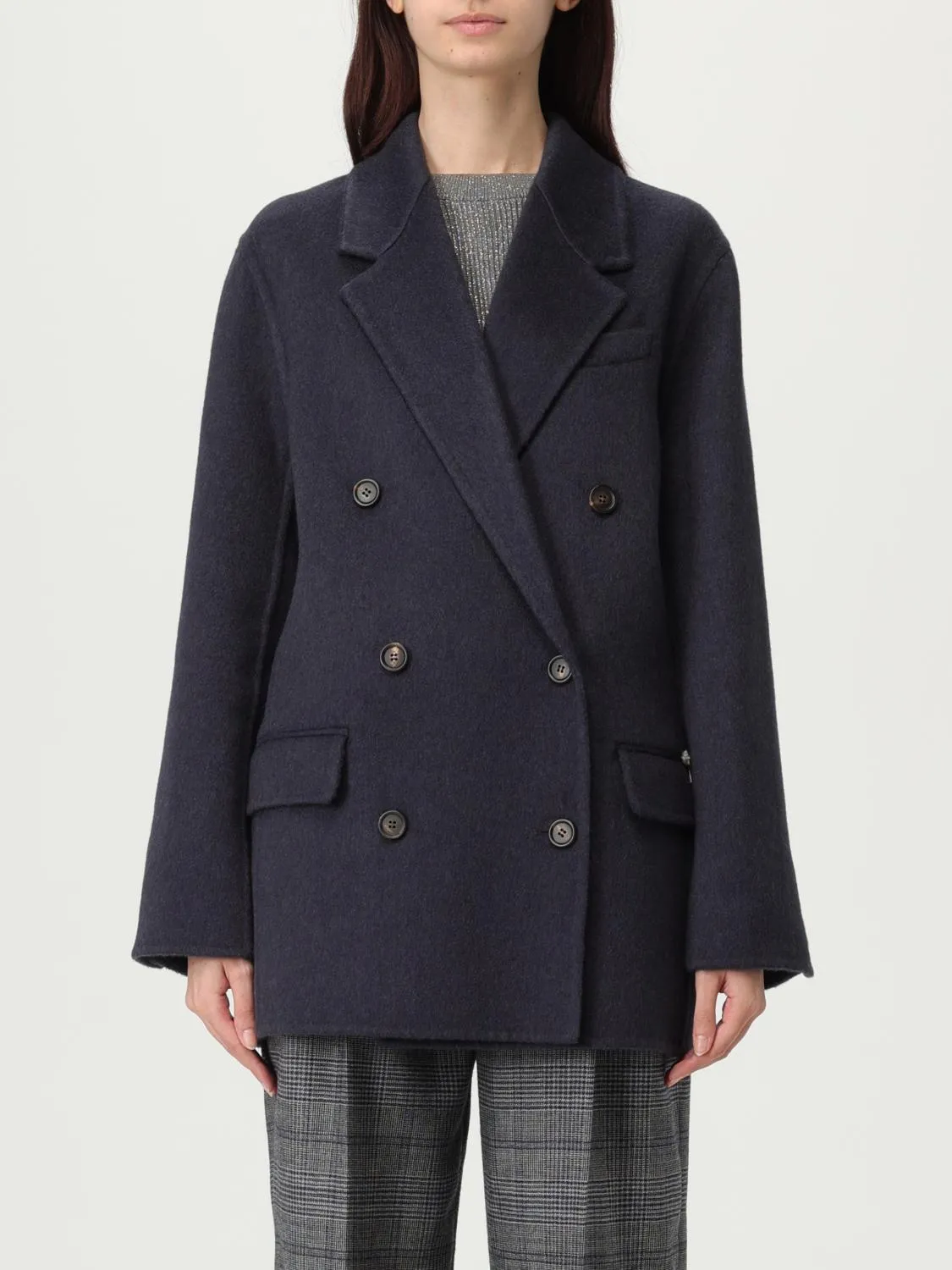 Caban doppiopetto Brunello Cucinelli in cashmere