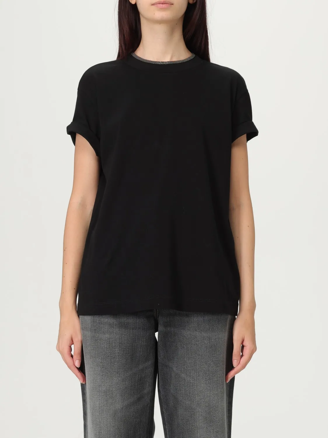 T-shirt basic in cotone Brunello Cucinelli