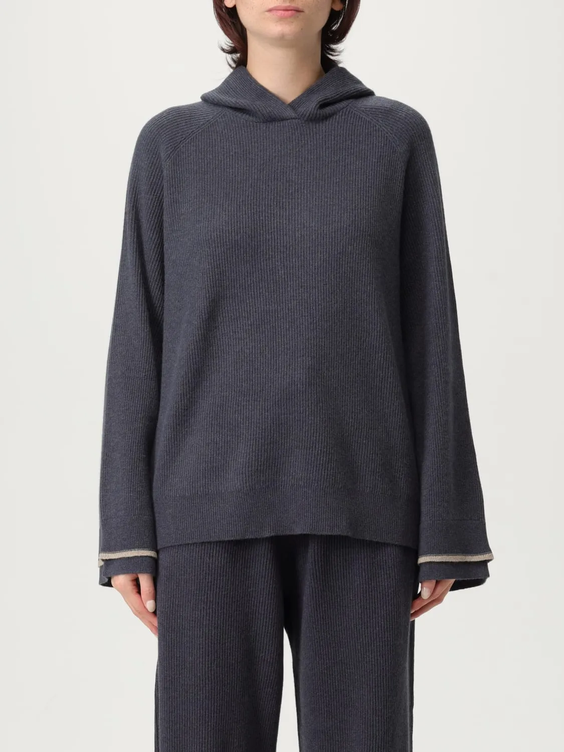 Felpa con cappuccio in lana e cashmere Brunello Cucinelli