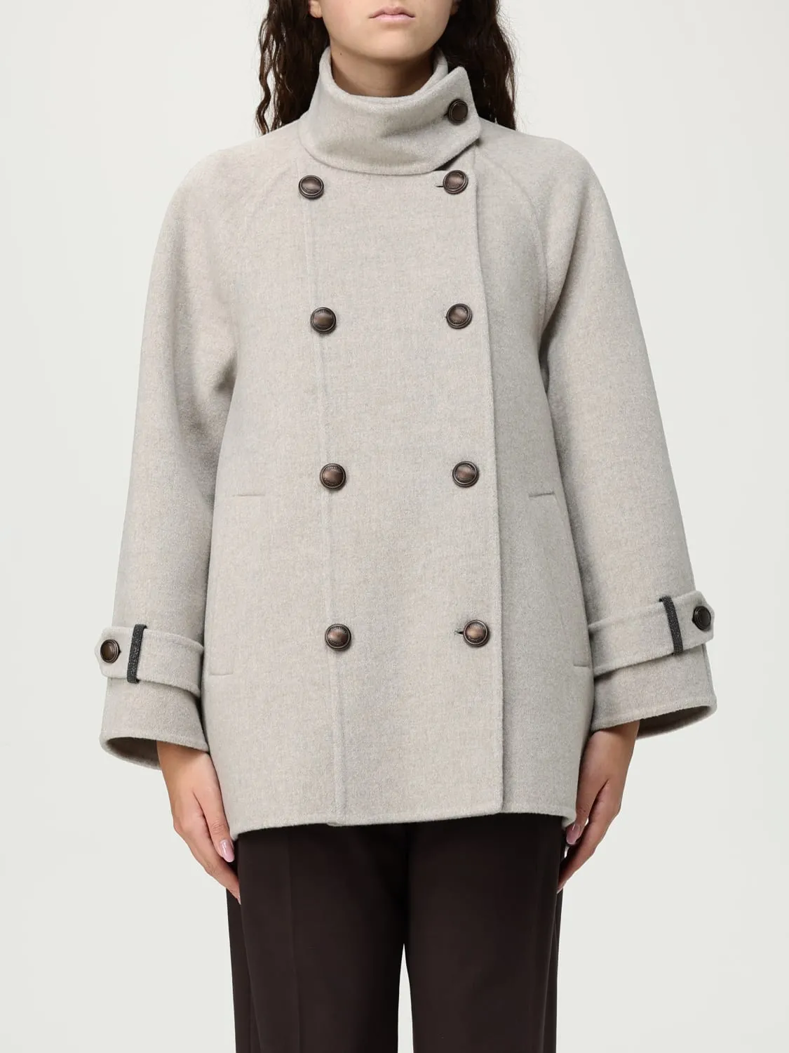 Caban doppiopetto Brunello Cucinelli in lana e cashmere