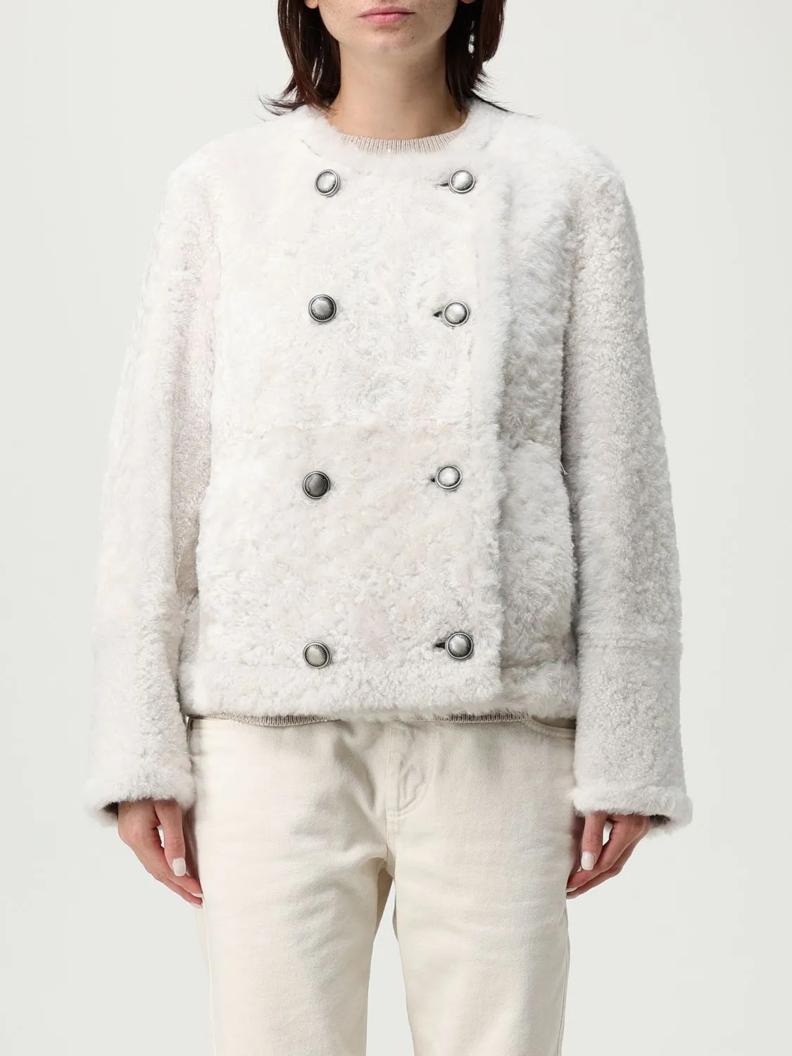 Caban reversibile Brunello Cucinelli in pelle e shearling