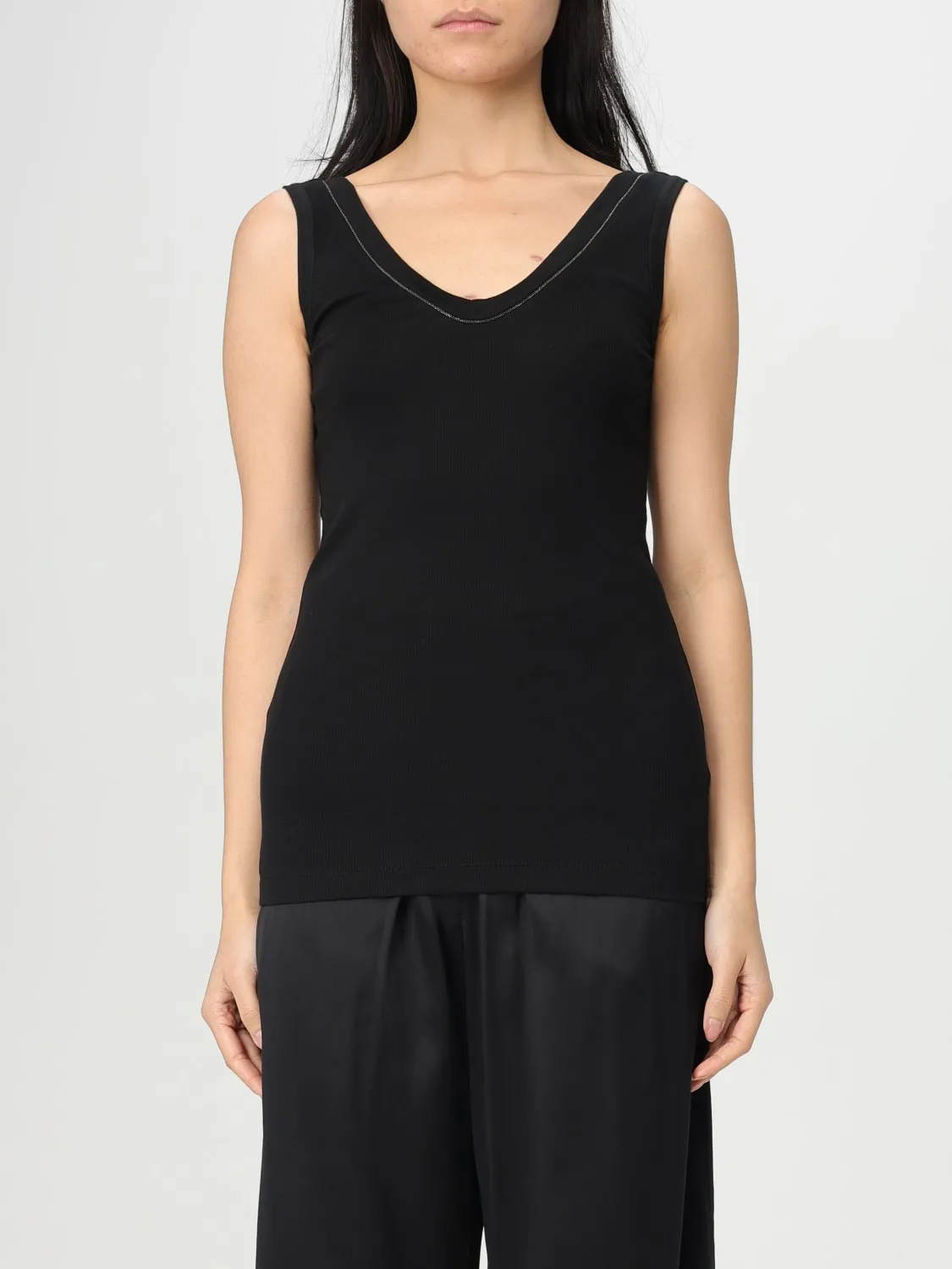 Canotta Brunello Cucinelli in cotone stretch