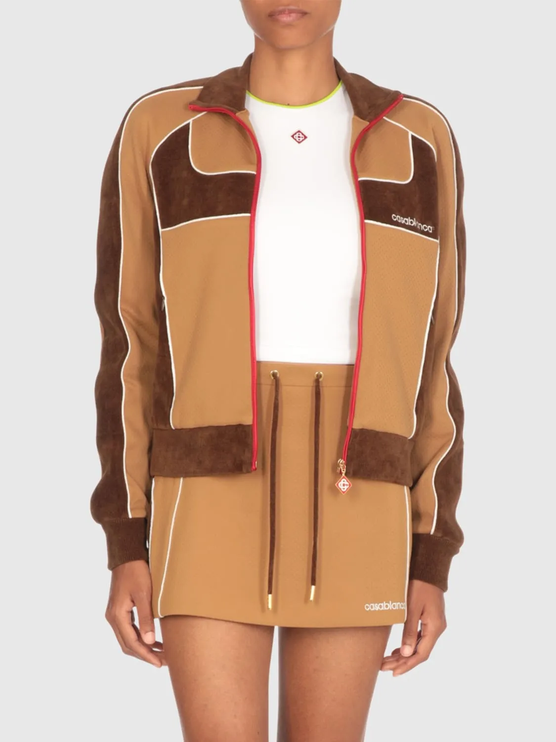 Felpa in poliestere con logo Casablanca