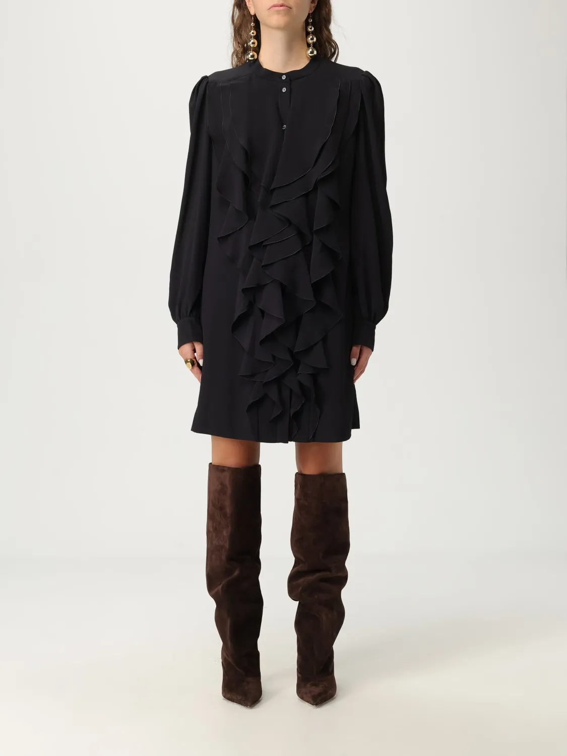 Abito a camicia in misto seta Chloé