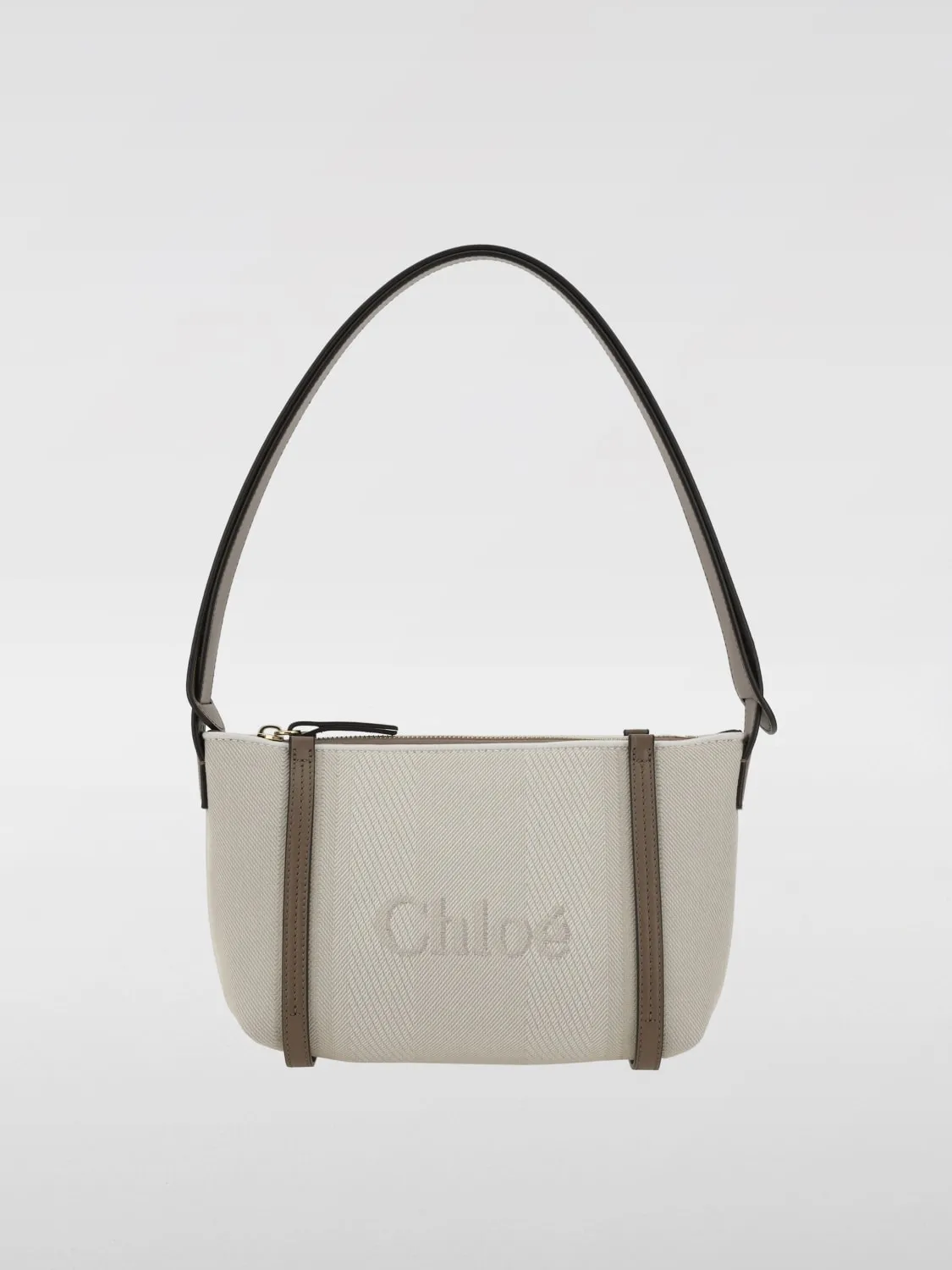 Borsa Carry Chloè in canvas di cotone e pelle