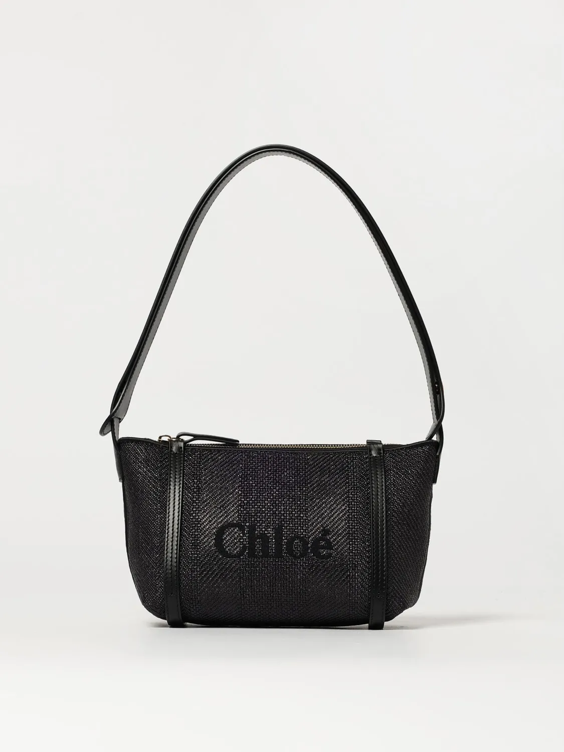 Borsa Carry Chloè in rafia e pelle