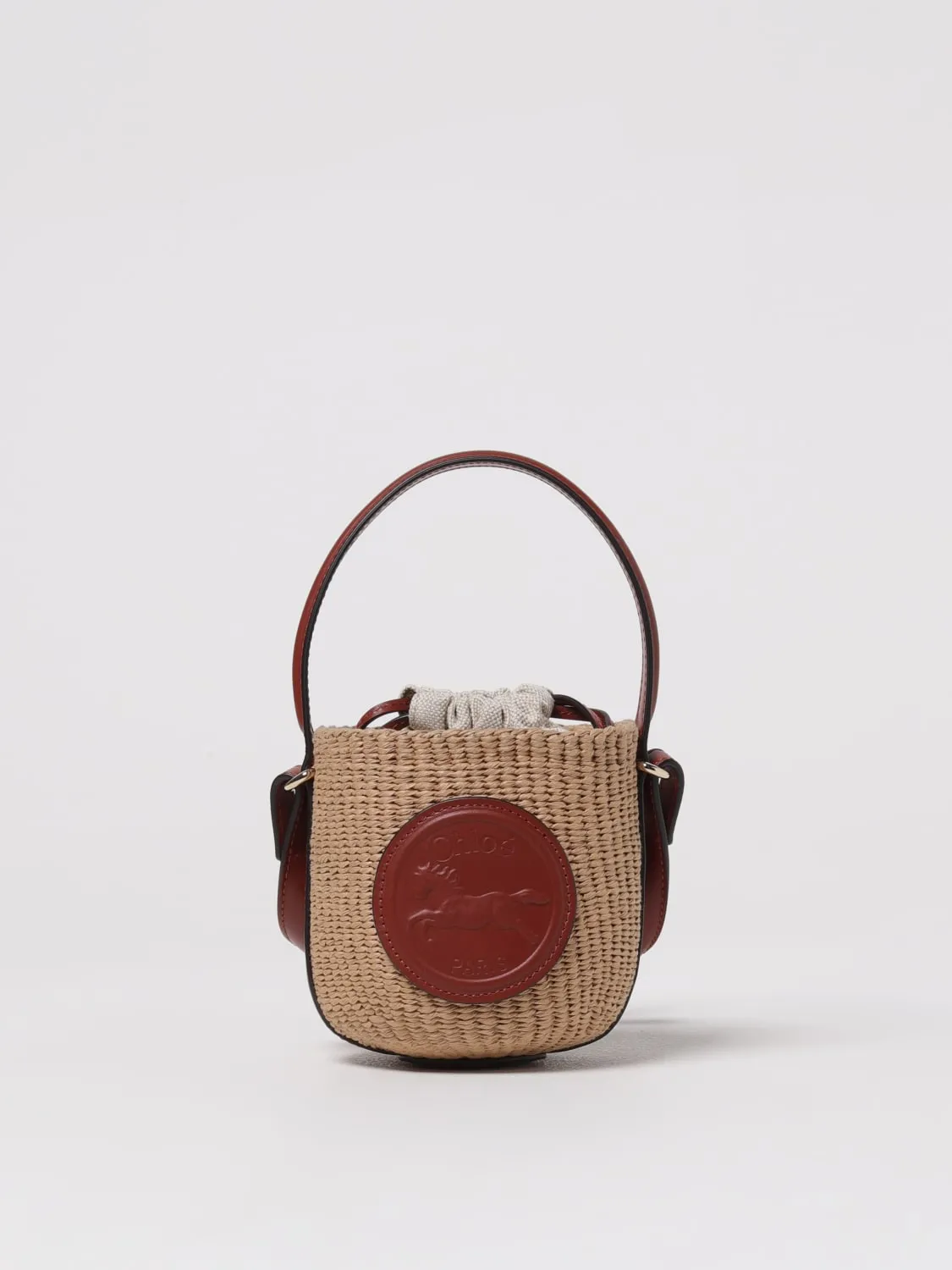Borsa Chloè in rafia e pelle