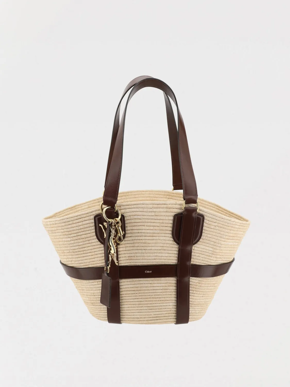 Borsa Kerala 25 Chloè in rafia e pelle