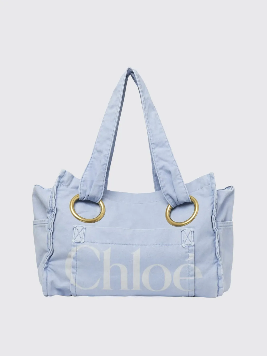 Borsa Plage Chloé in canvas di cotone washed