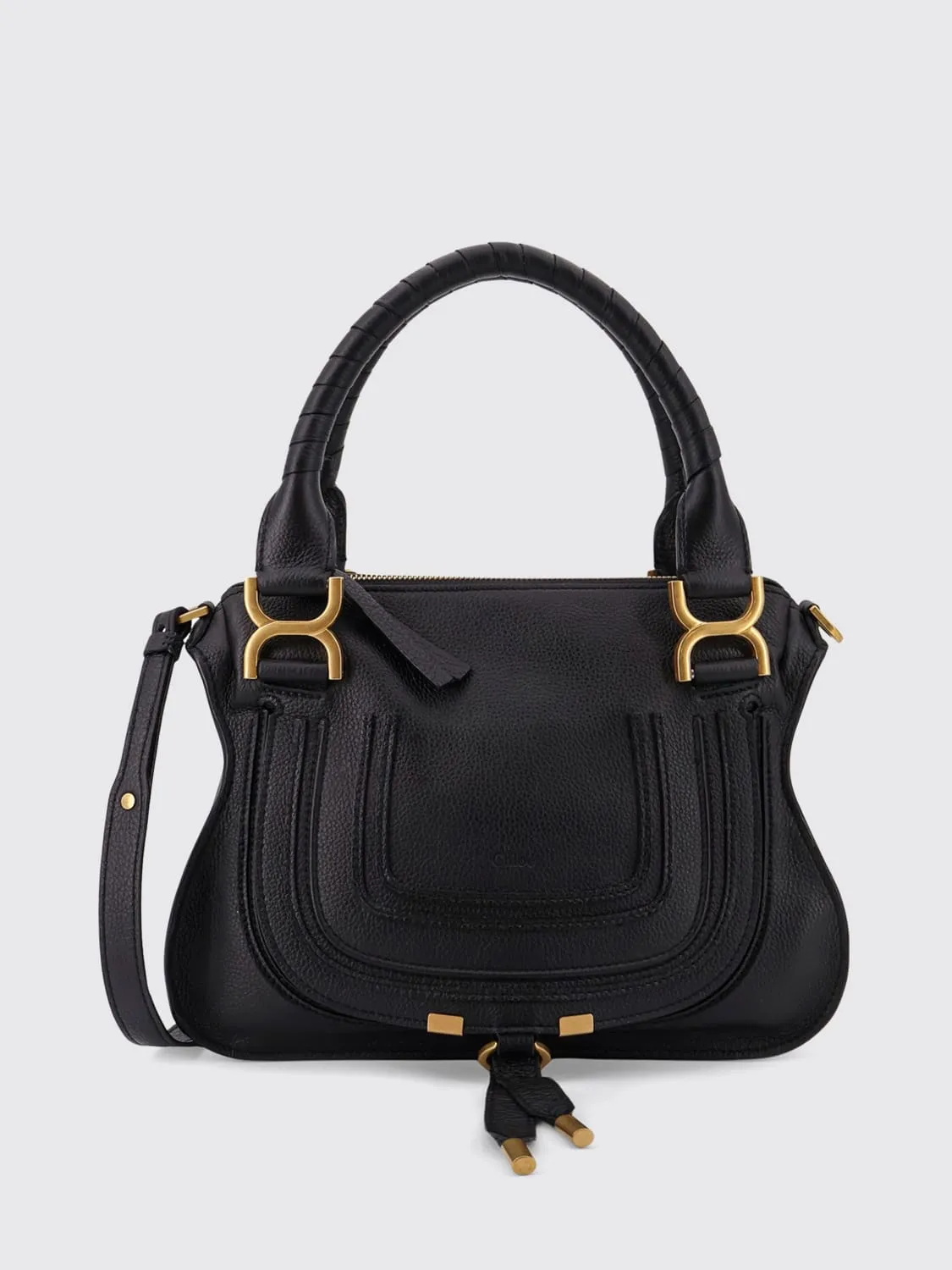 Borsa Marcie Small Chloé in pelle a grana