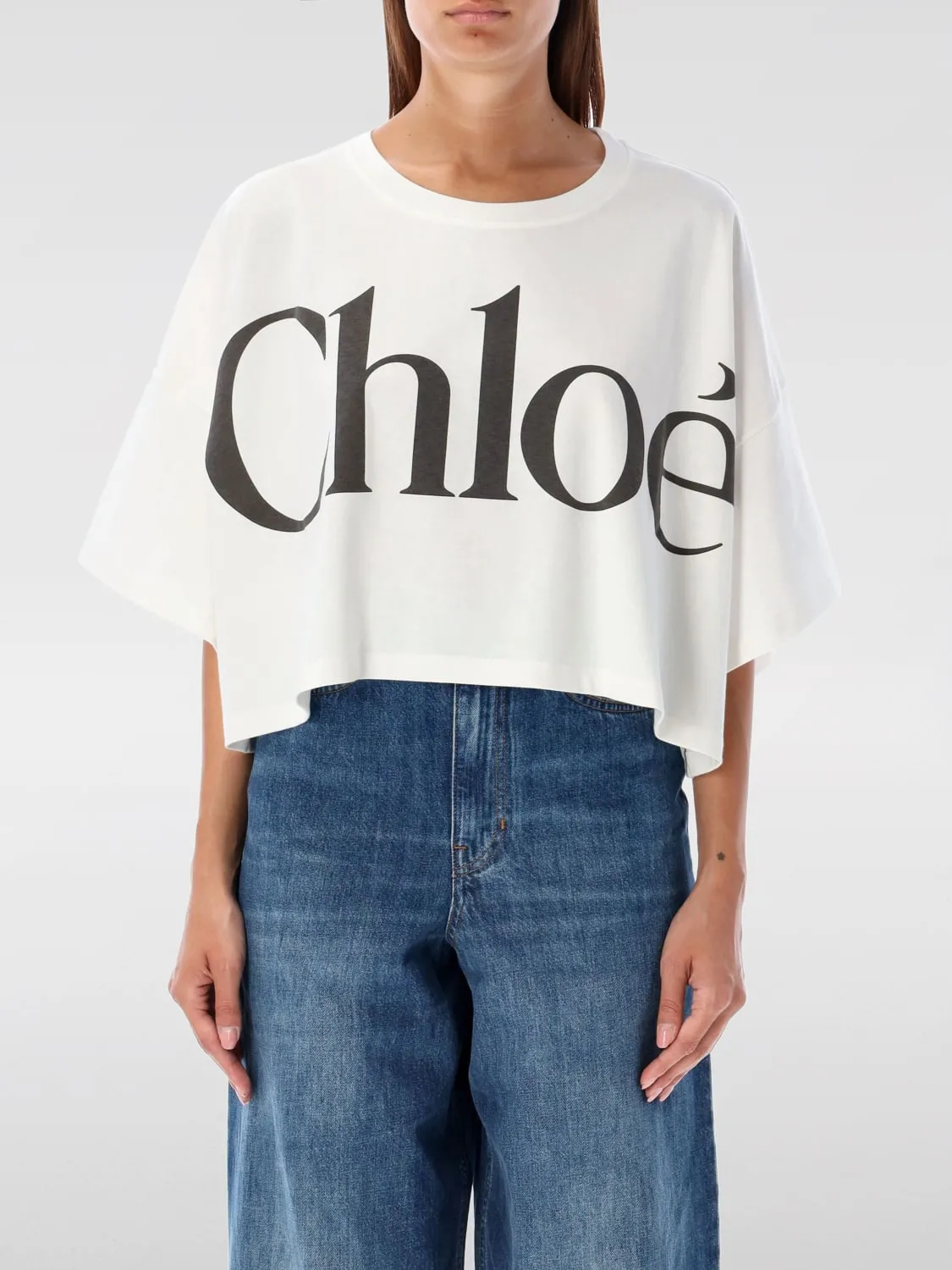 T-shirt crop Chloé oversize