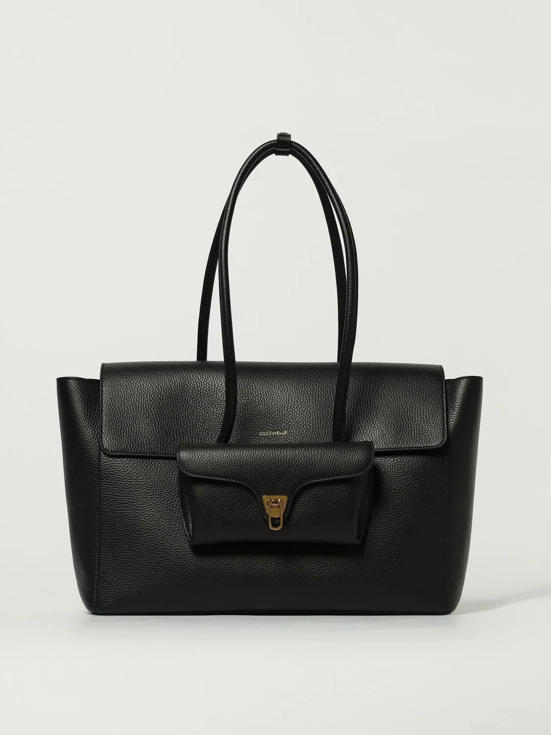 Borsa Double Beat Medium Coccinelle in pelle a grana