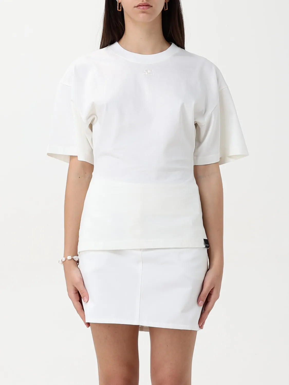 T-shirt in cotone Courréges