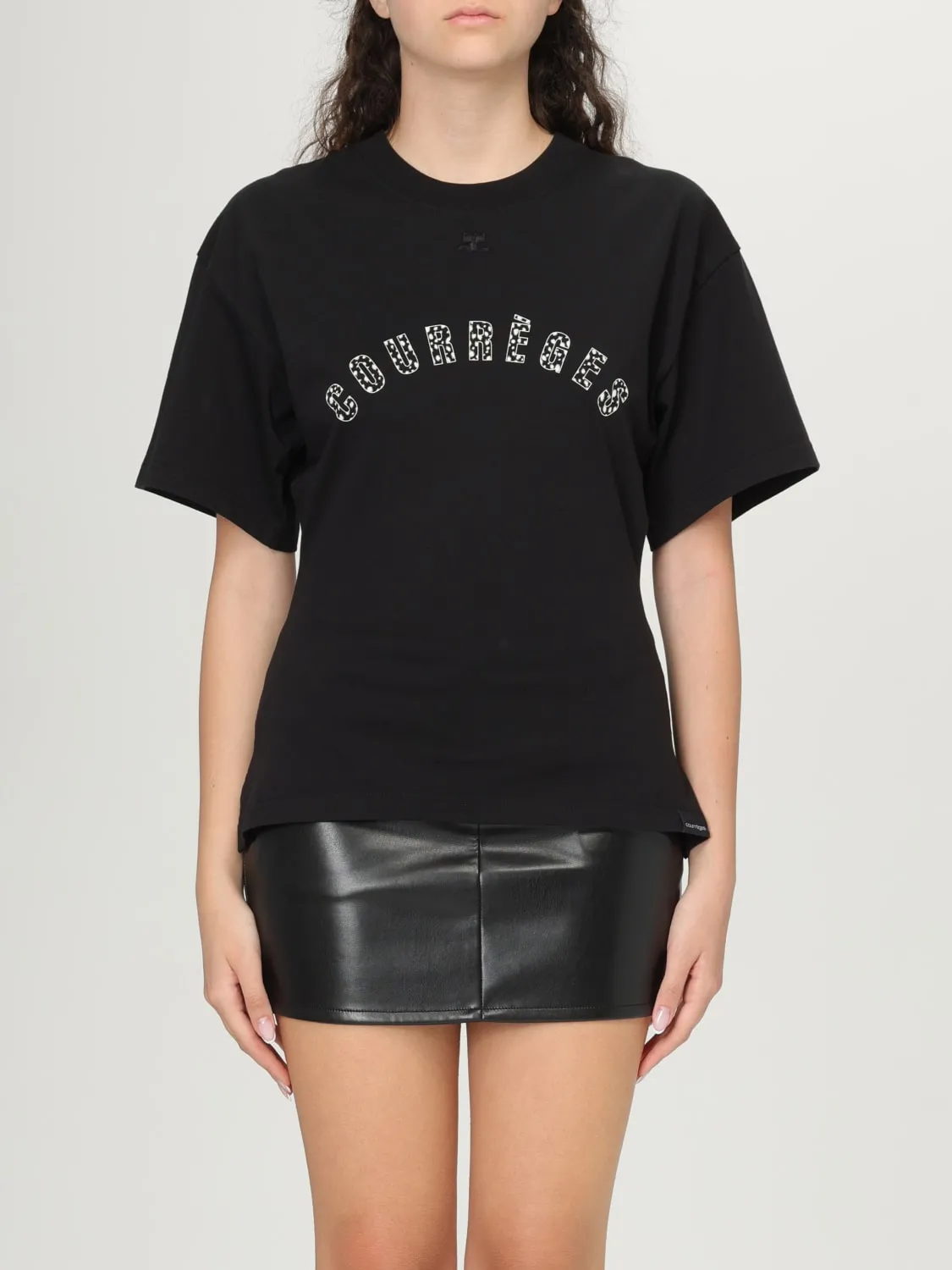 T-shirt Courrèges in cotone con logo