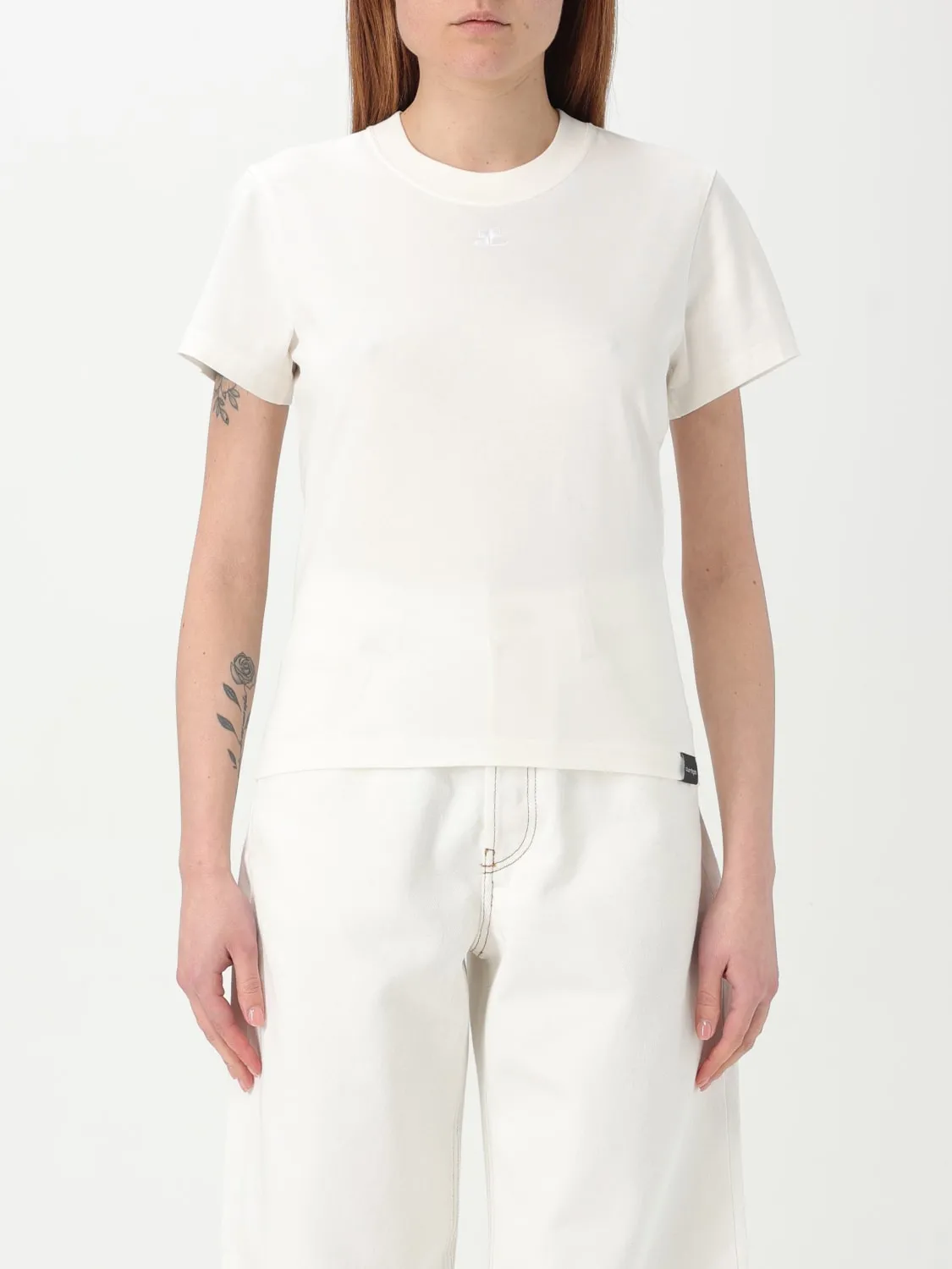 T-shirt basic Courrèges in cotone