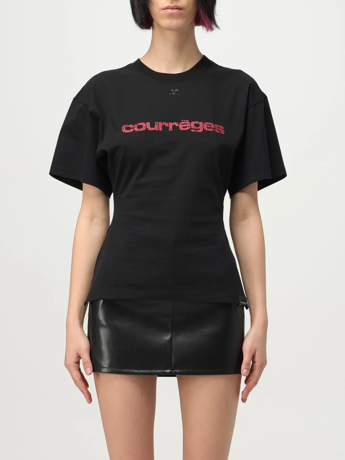 T-shirt in cotone Courréges con logo