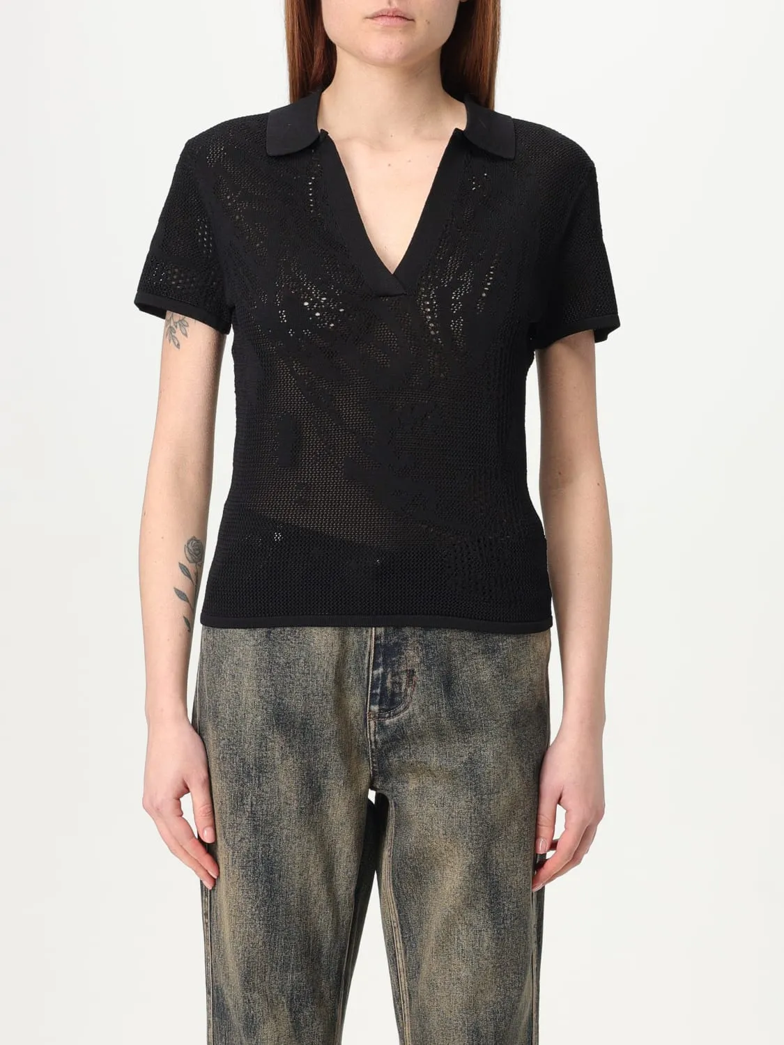 Polo in maglia di nylon e viscosa Daily Paper