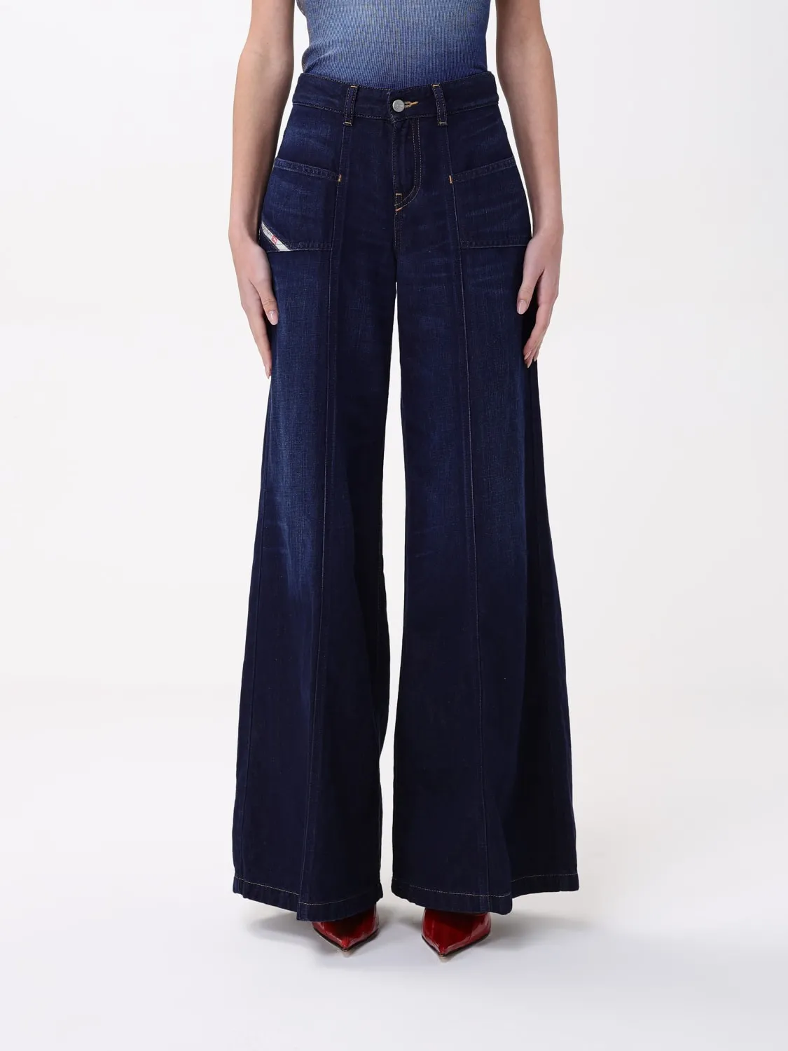 Jeans a palazzo Diesel in denim