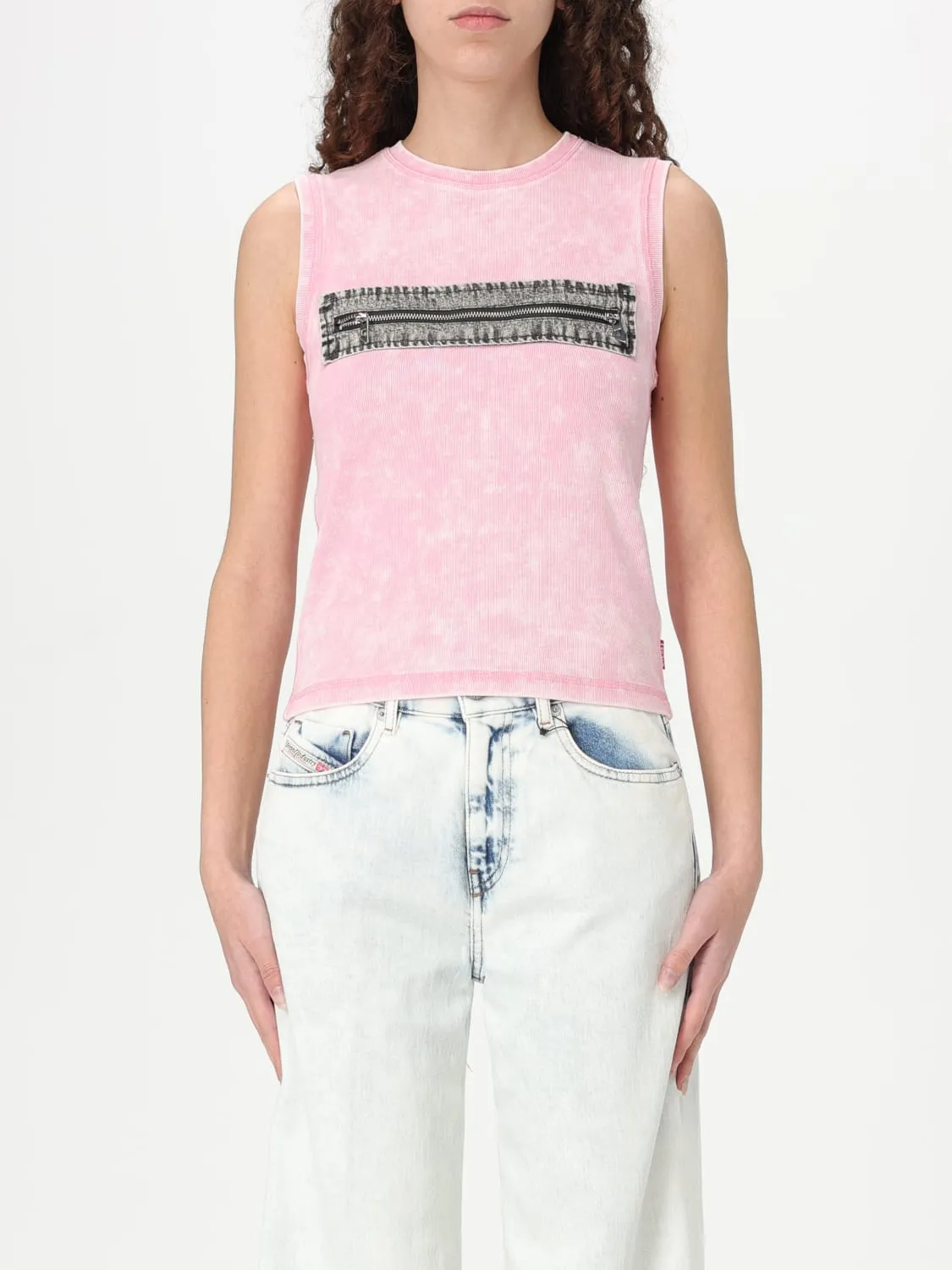 Canotta Diesel in jersey con zip