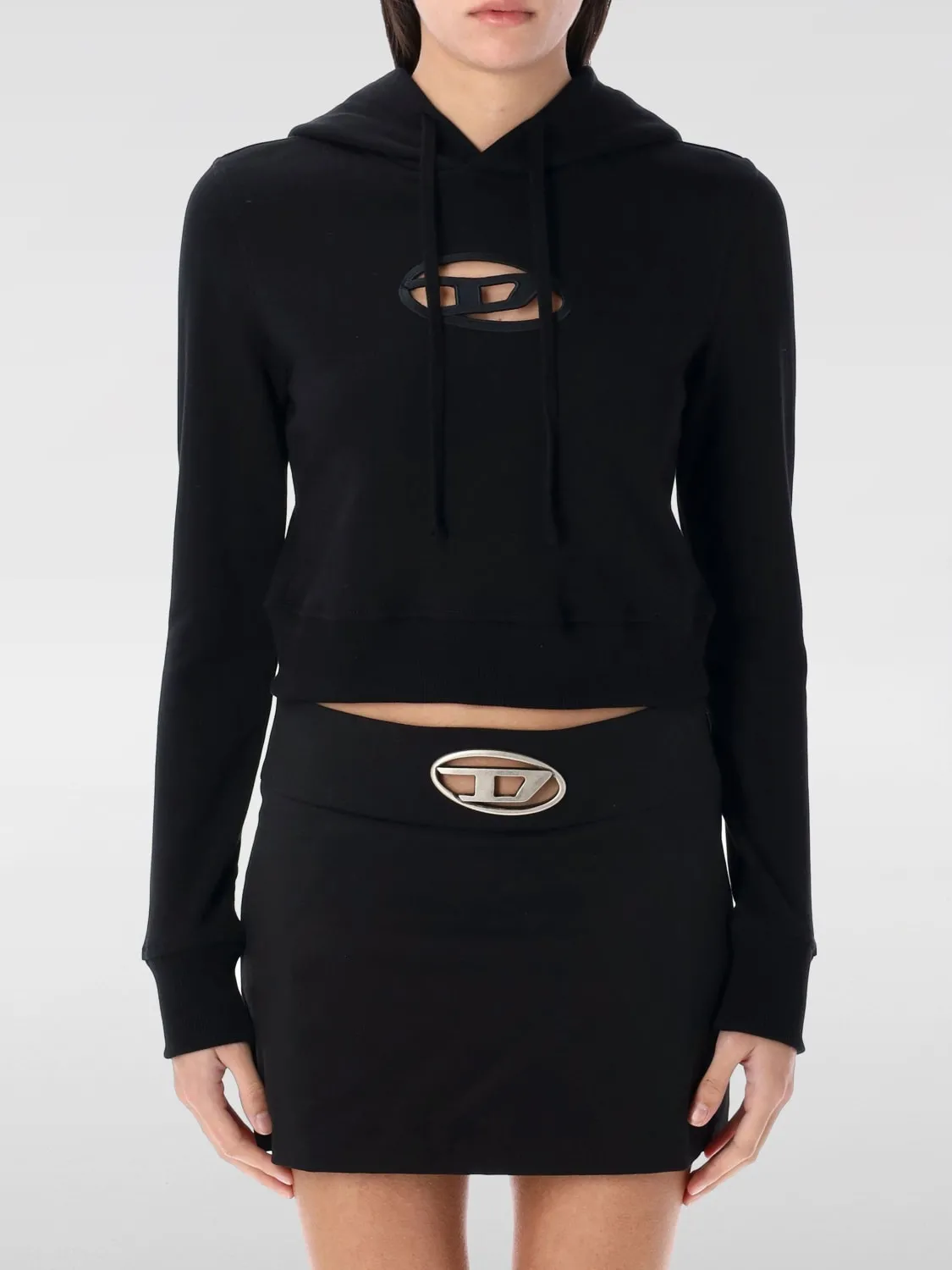 Felpa crop con cappuccio Oval D Diesel