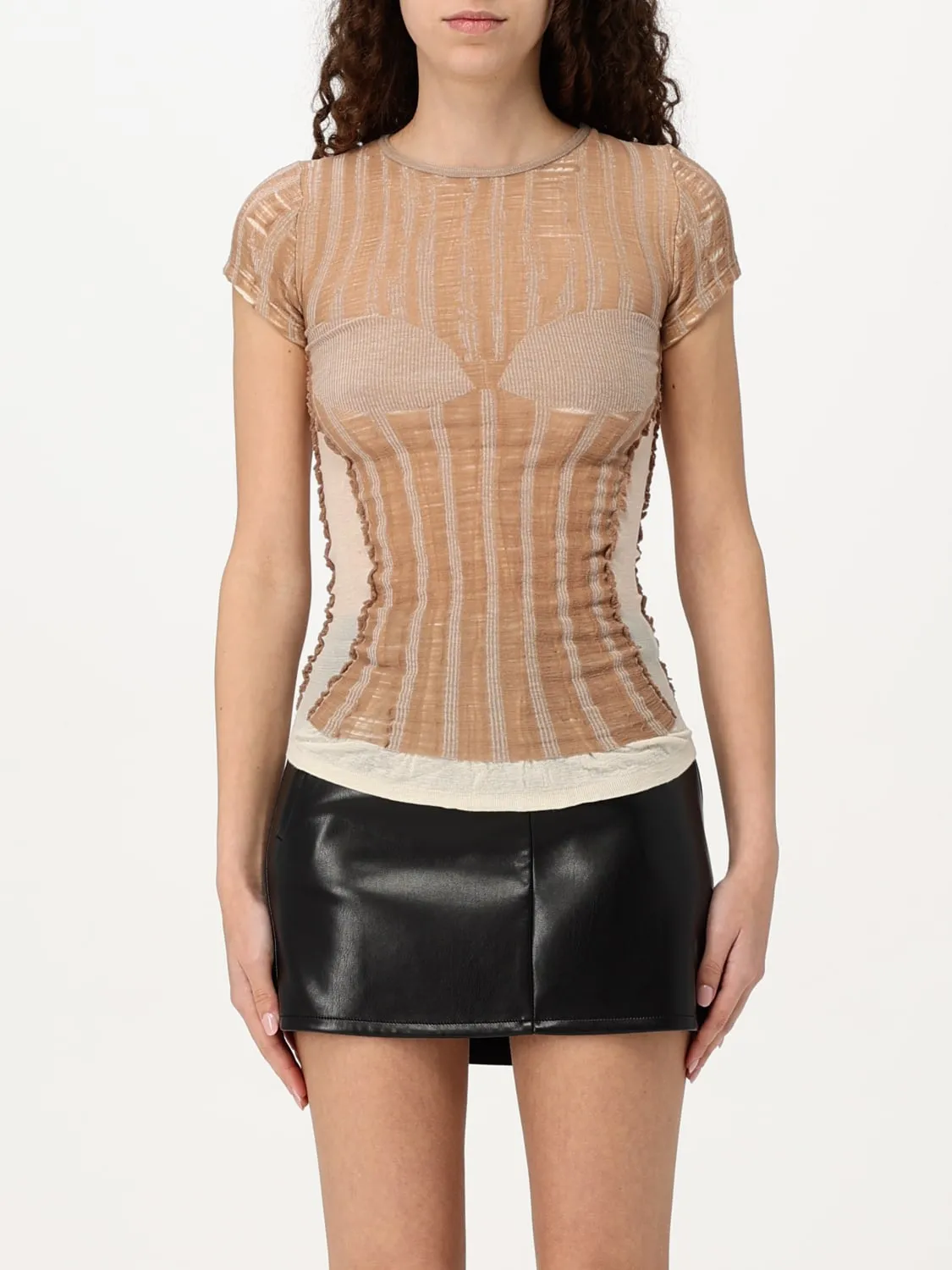 Top Diesel in maglia di cotone effetto used