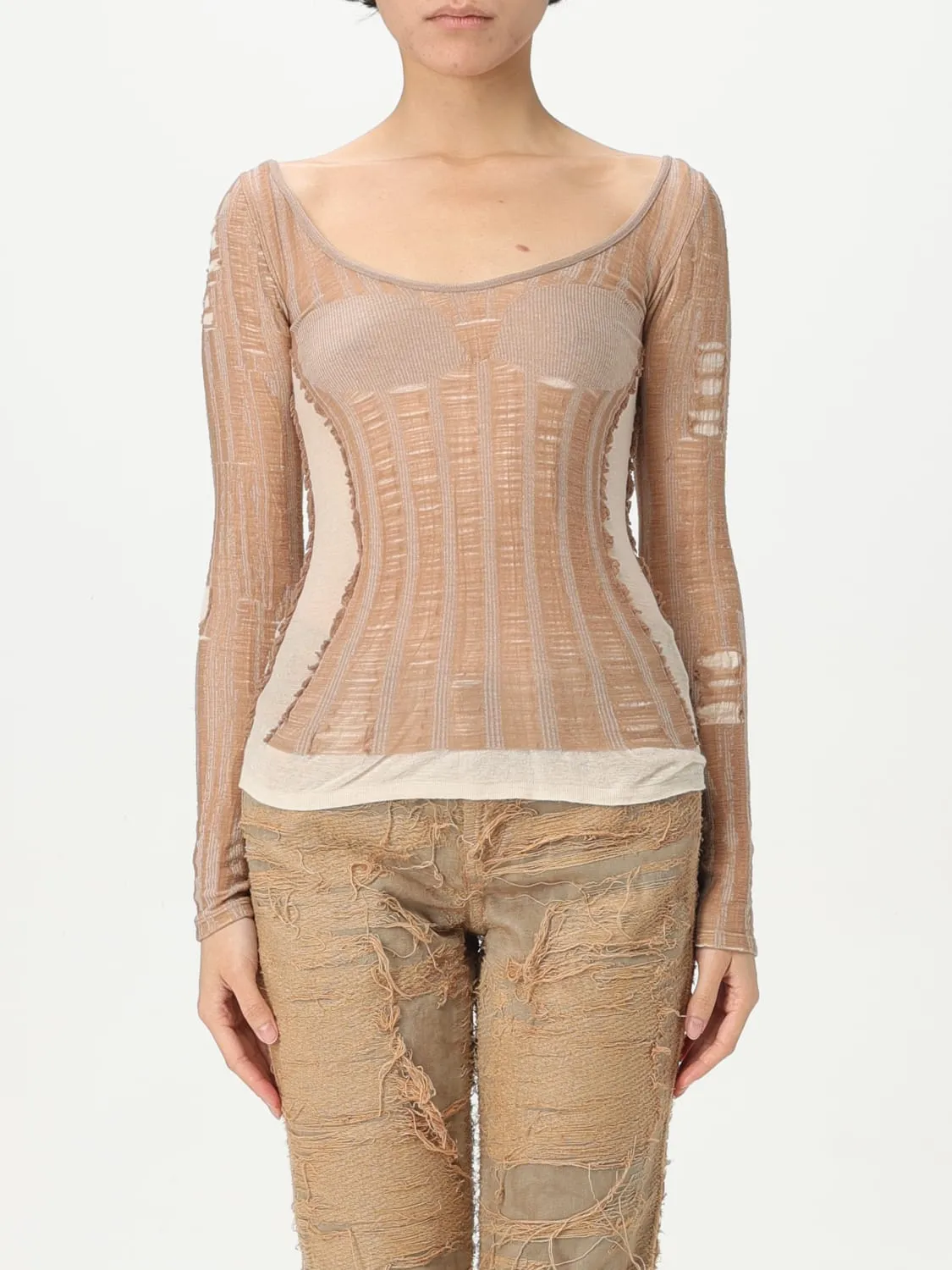 Maglia Diesel in maglia distressed