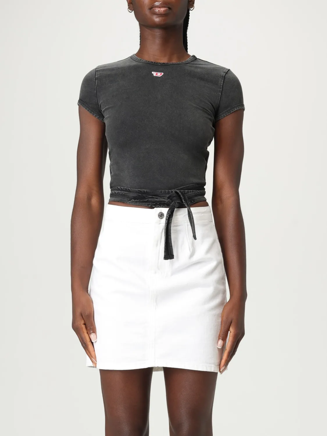 T-shirt Diesel Oval D in cotone stretch