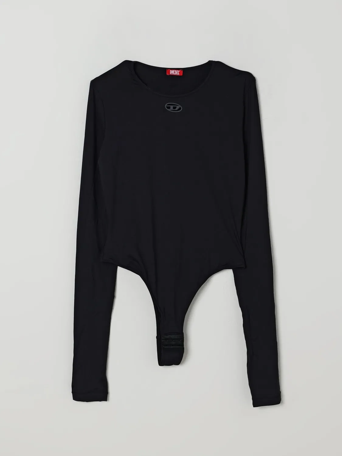 Top a body in nylon stretch con logo Oval D Diesel