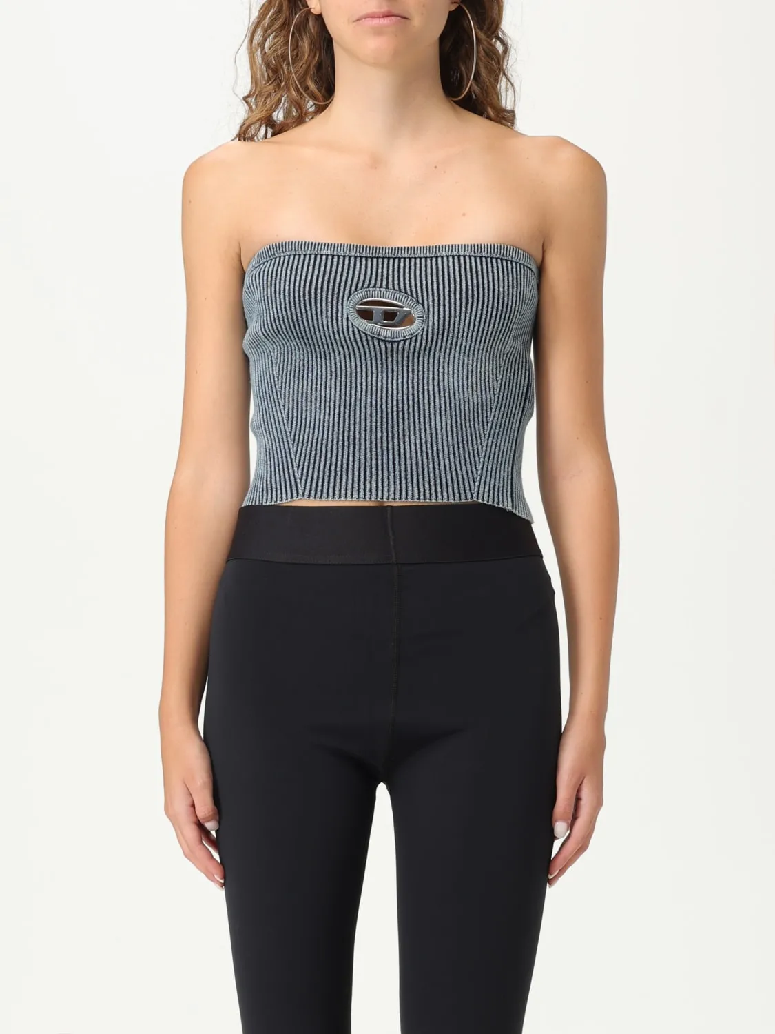 Top a fascia Diesel in jersey a coste