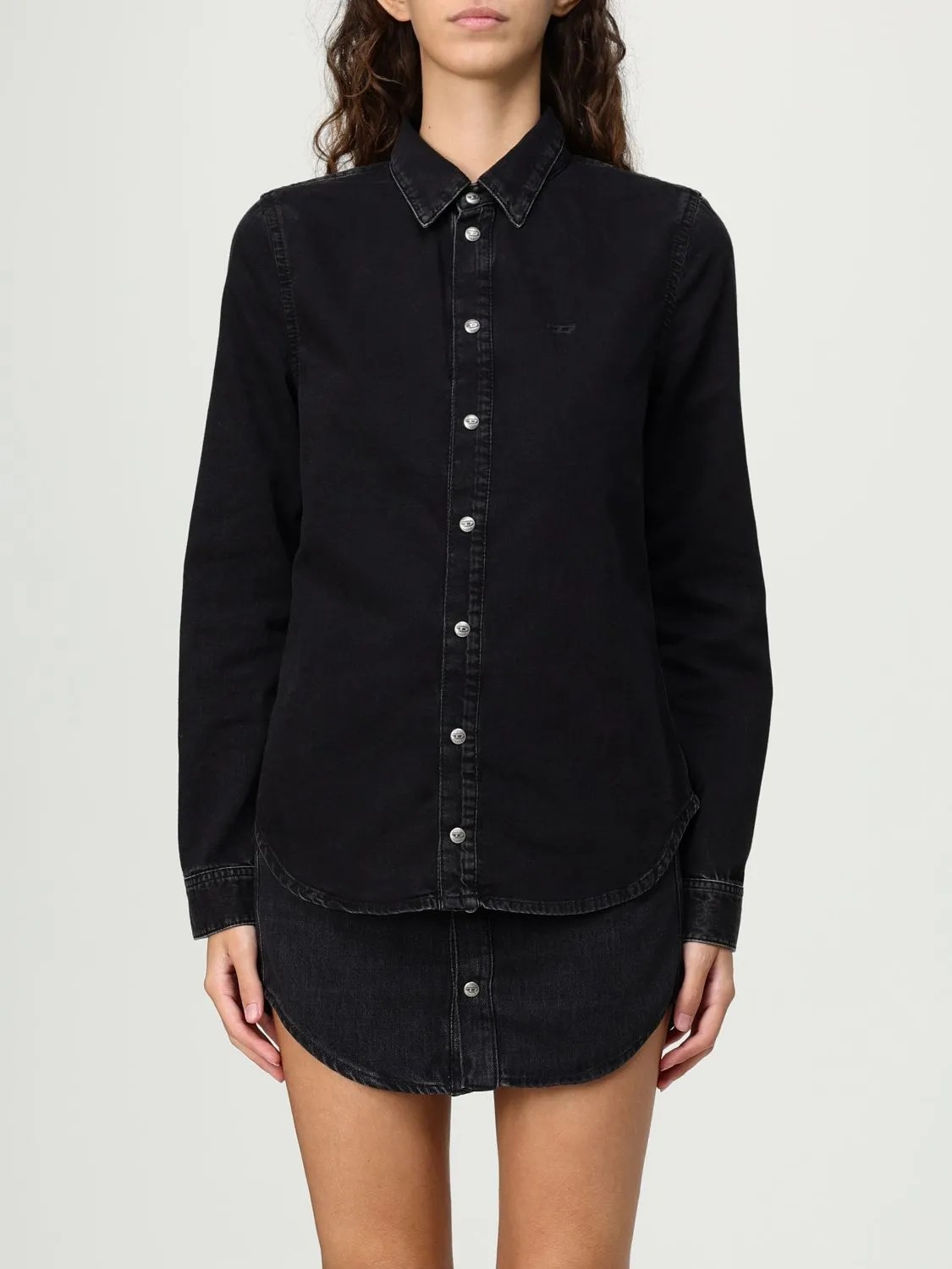 Camicia casual Diesel in denim di cotone