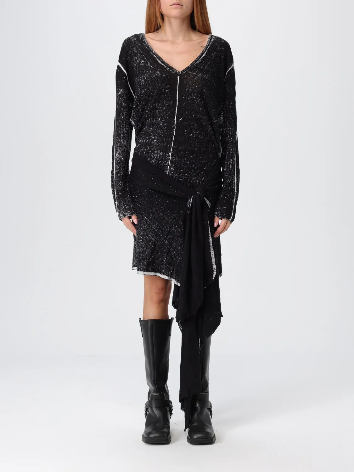 Abito asimmetrico in maglia Diesel