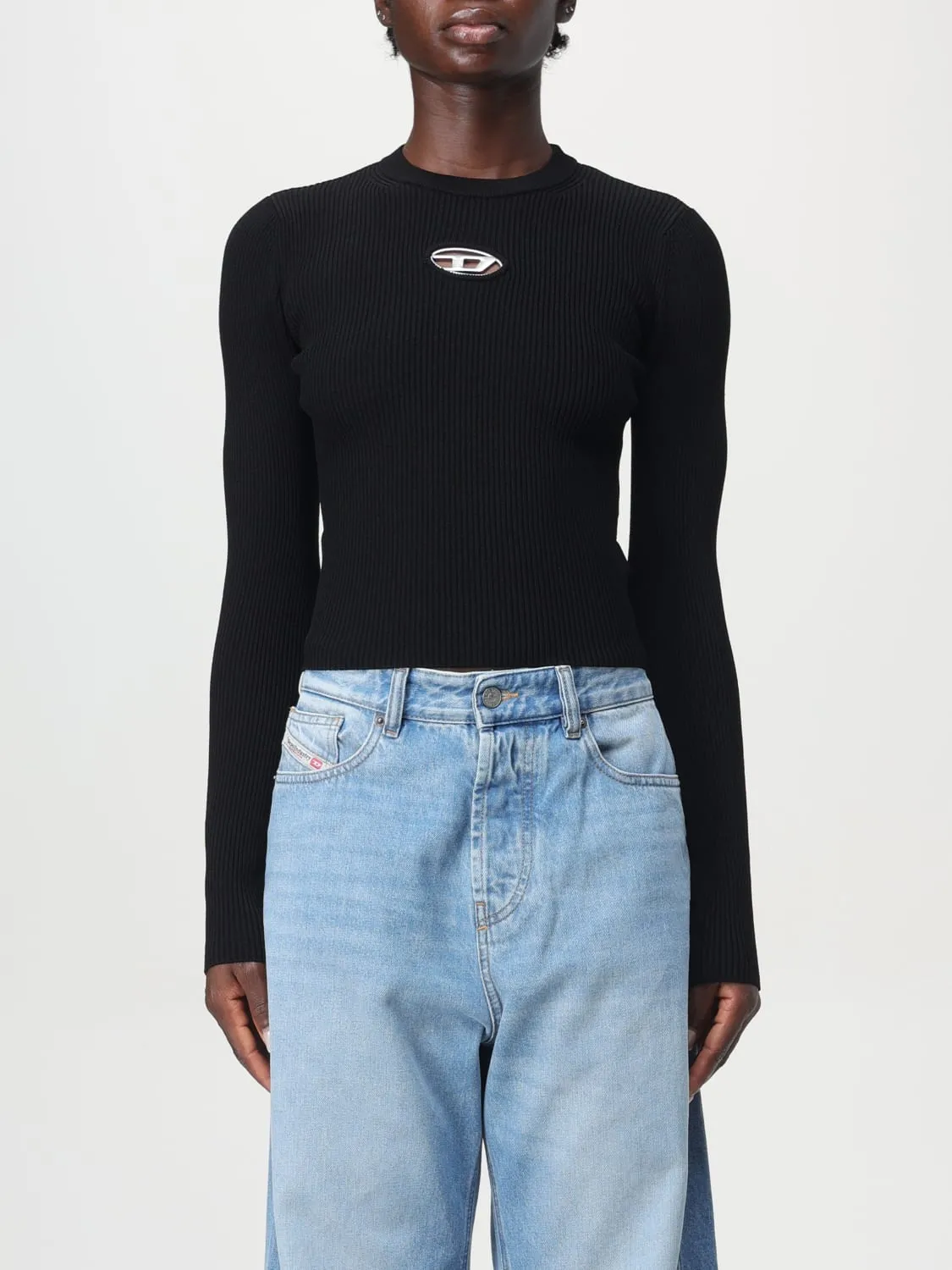 Maglia Diesel in viscosa a coste stretch