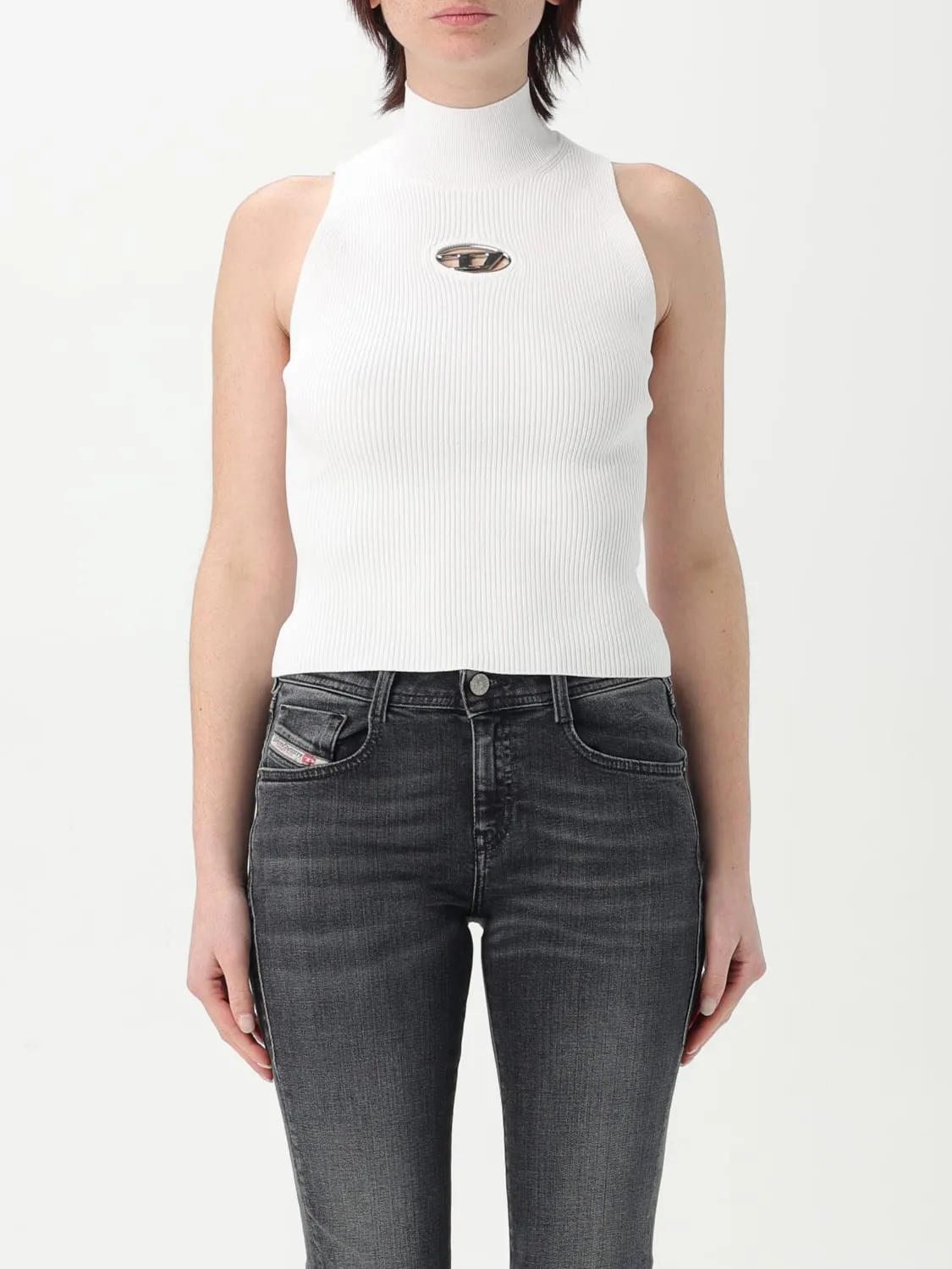 Top dolcevita Diesel in misto viscosa