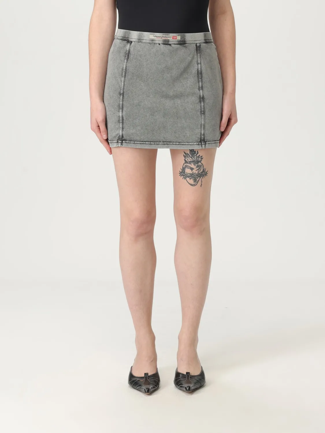 Gonna di jeans Diesel con logo