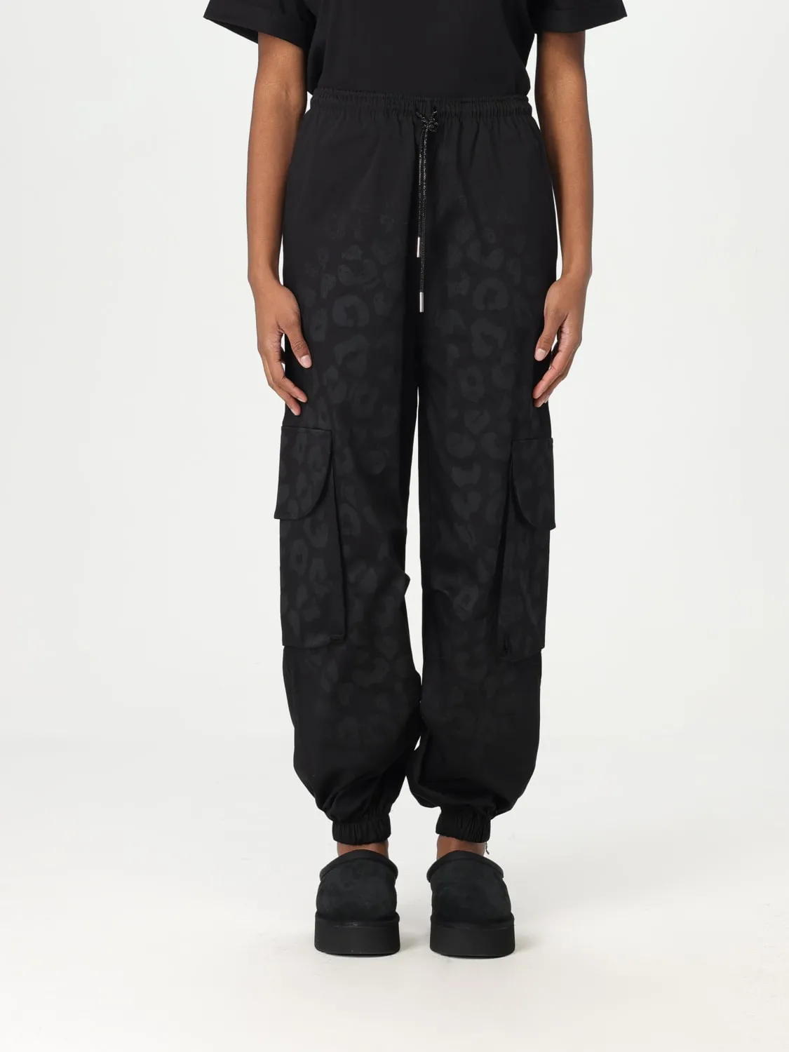 Pantalone cargo Disclaimer in cotone animalier