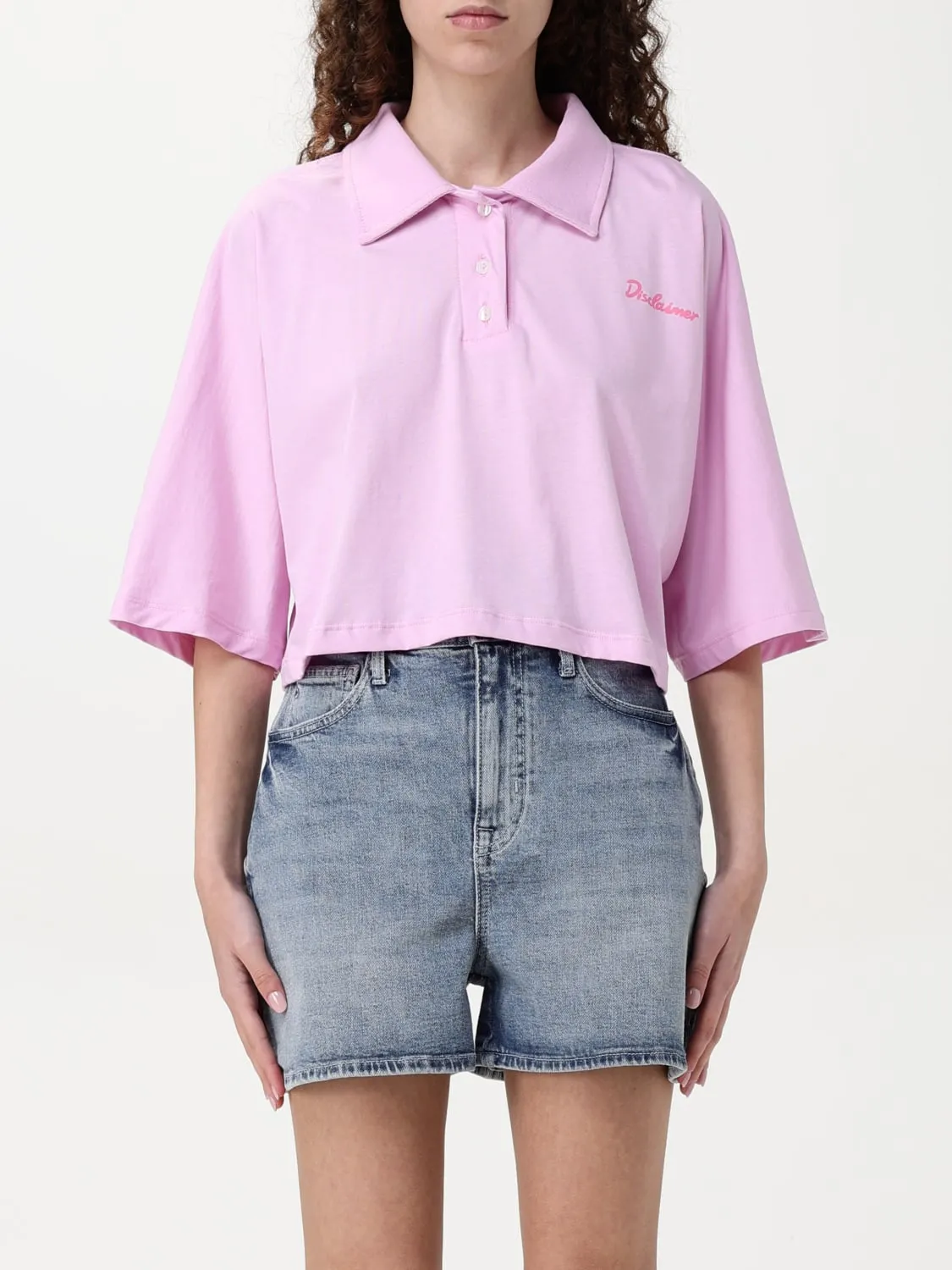 Polo crop in cotone Disclaimer