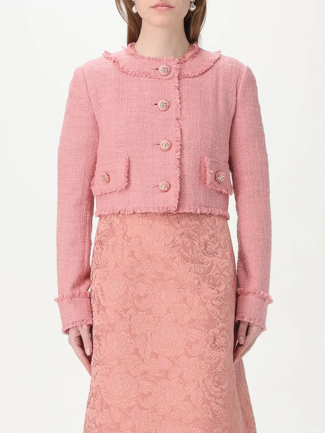 Giacca cropped in tweed Dolce & Gabbana