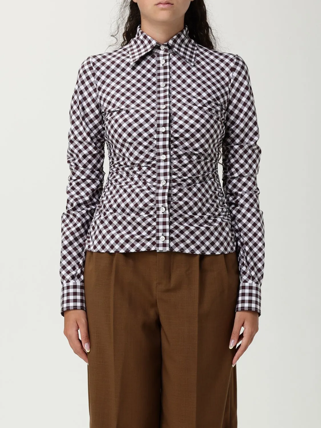 Camicia a quadretti Dolce & Gabbana in twill di cotone