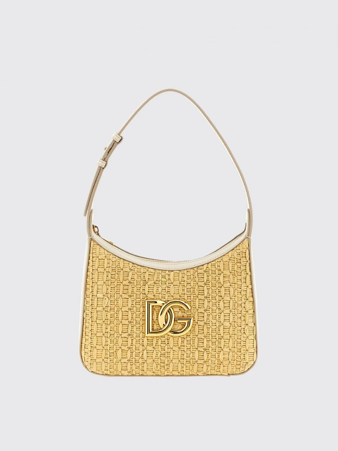Borsa a spalla in rafia DG Dolce & Gabbana