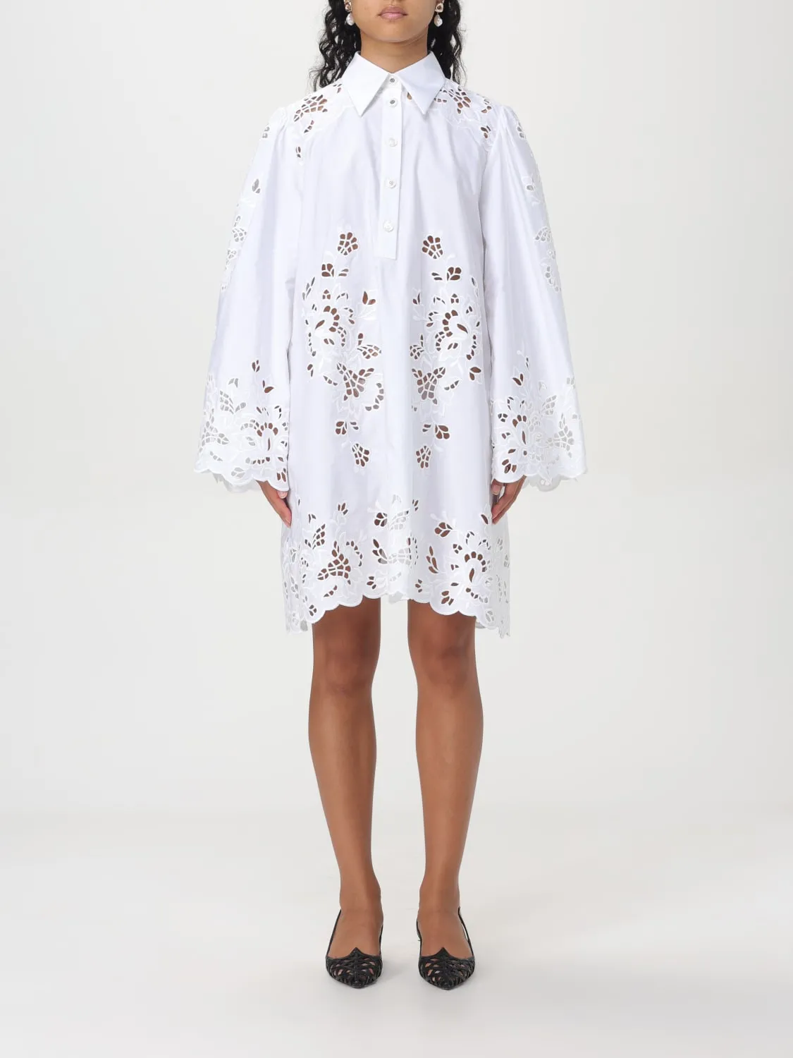 Abito chemisier Dolce & Gabbana in cotone macramé