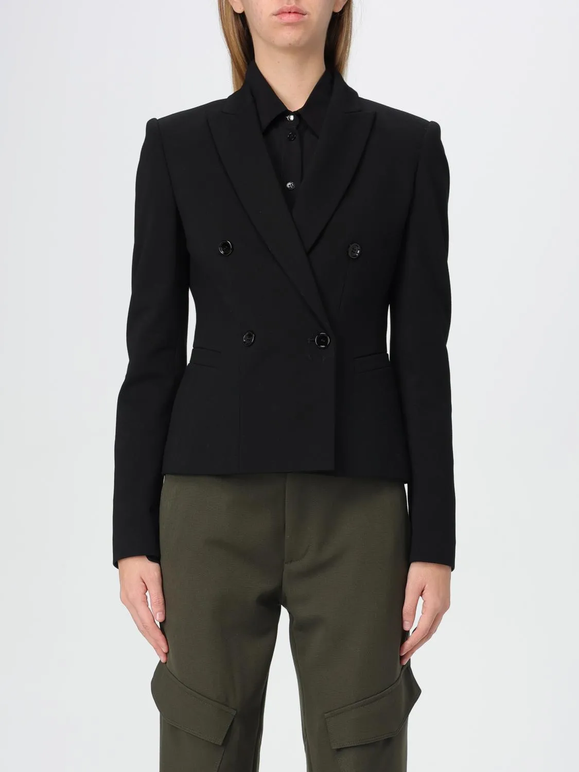Blazer doppiopetto Dondup in misto viscosa