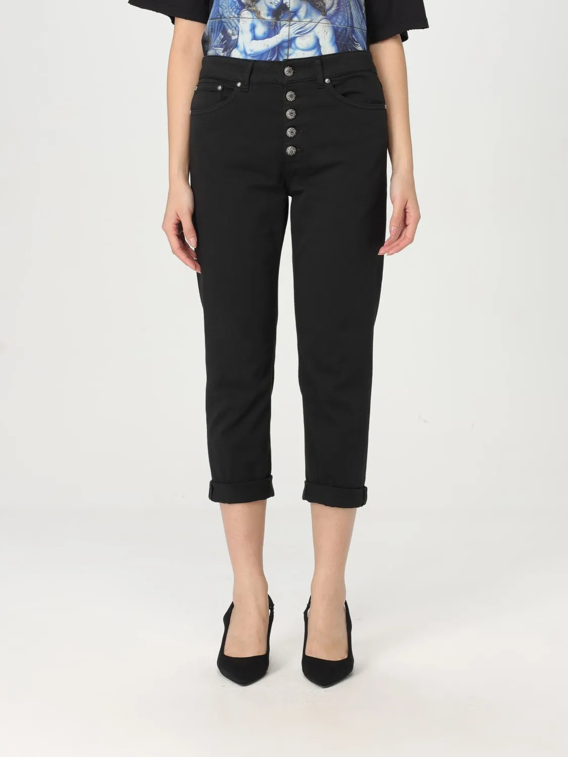 Jeans cropped Dondup in denim