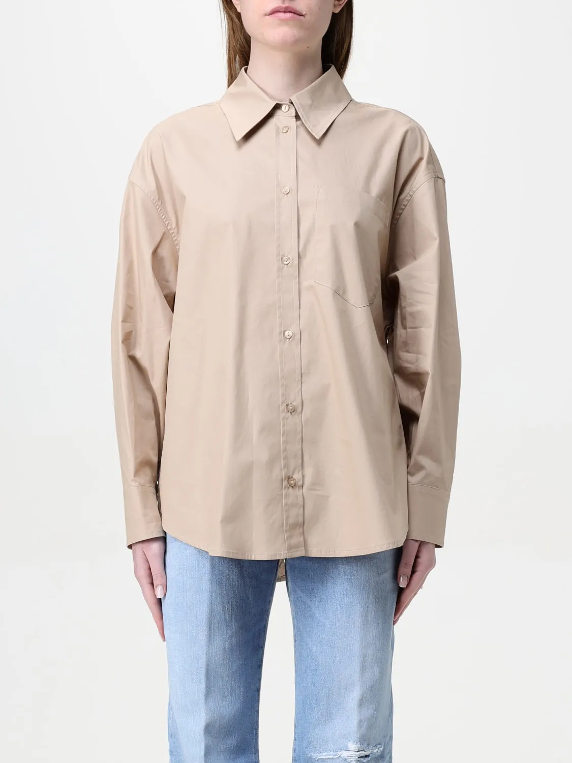 Camicia classica Dondup in cotone con inserti in macramè